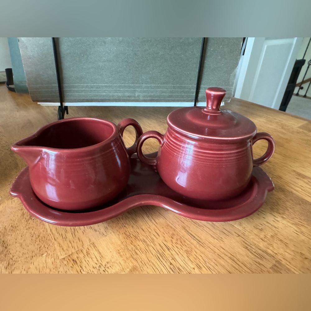 Fiesta Ware Cream and Sugar
